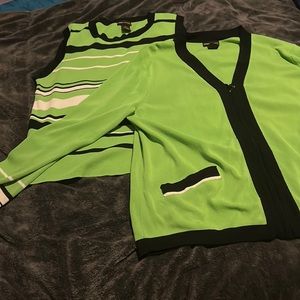 Twin set zip cardigan and shell 2X